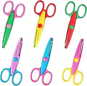 Pack of 6 Children's Zigzag Scissors, Hand Safe Children's Tools, Used for Preschool Education, Children's Paper Cutting Tools, Handmade Hand Tools, Zigzag Tools