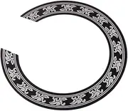 Vaguelly Plastic Sound Hole Rosette for Acoustic Guitar 3pcs Set Pvc Guitar Rosette Accessories
