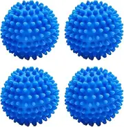 4 Pieces Dryer Ball, Washing Ball for Washing Machine, Balls for Fluffy Laundry, Dryer Balls, Dryer Balls for Tumble Dryer, Reusable Dryer Balls, Dryer Balls - Blue