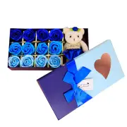 NNEOBA Scented Soap Flower Gift: 12-Piece Rose Bouquet in Heart-Shaped Box