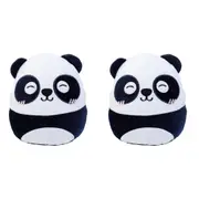 2x Squidglys 24cm Panda Animal Plush Kids/Child Pillow Soft Cuddle Cushion 0m+