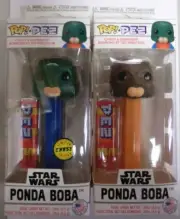 POP! PEZ STAR WARS PONDA BABA BOBA MISSPELLED CHASE + REG VERS (WALRUS MAN) SET