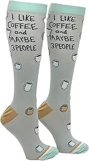 [Crazy Dog T-shirts] Unisex I Like Coffee And Maybe 3 People Funny Compression Socks For Women And Men