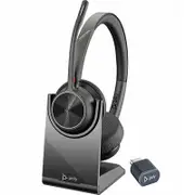 Poly Voyager 4320 UC MS USB-C Binaural Wireless Headset with Charging Stand 218479-02