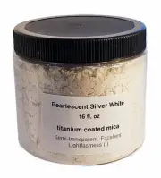 Pearlescent Silver White Pigment Dry Powder 16 fl. oz