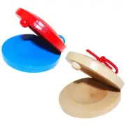 1pcs Kids Percussion Instrument Finger Castanets Natural Hand Percussion