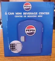 PEPSI 6 CAN MINI FRIDGE BEVERAGE CENTER . Blue Retro Style New In Box
