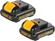 Geelink 2 Pack DCB124-XJ 3Ah 10.8V(12V max) Lithium Ion Battery Replacement for Dewalt 10.8V DCB120 DCB123 DCB127 DCB122 DCB124 DCB121 DCF610S2 DCB101 DCD710S2