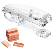 Acrylic Stapler Set, Portable Desktop Stapler with 2000 Pcs 24/6 Staples, Silver