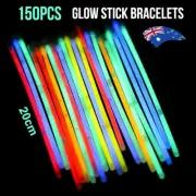 150Pcs Glow Sticks Mixed Color Bracelets Party Glowsticks Glow InThe Dark AU NEW