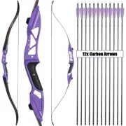 Archery 56" Takedown Recurve Bow for Competition RightHand Hunting Target 18-50