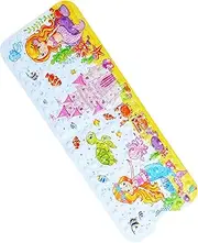 Bathsafe Mermaid Princess Extra Long Bathtub Mat Non-Slip Suction Cups Shower Mat Durable Bath Mat for Kids Toddler Baby with Drain Holes Suction Cups,40X16Inch