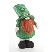 Standing Shamrock Gnome with Hat and Beard Plush Figurine New