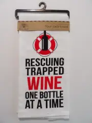 Chris's Stuff (27"x27") Flour Sack Towel - Rescuing Trapped Wine