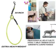 PRO Grooming HEAVY DUTY STEEL 34" CABLE CHOKER LOOP NOOSE for Table Arm,Bath Dog