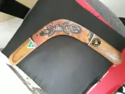 Genuine Returning Boomerang Hand Painted by Aboriginal Families. NEW.