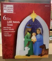 6.5 ft Nativity Scene Holiday Inflatable Christmas Outdoor Yard Decor Mary Jesus