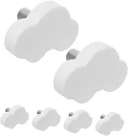 Modern Soft Rubber Cartoon Drawer Pulls 6pcs Set Brushed Nickel Decorative Boys and Girls' Cupboard Handles