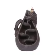 Relief Dragon Incense Burner Cones Waterfall Backflow Incense Holde Incensory