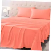 Twin Size Bed Sheet Set - 3 Piece Soft Microfiber Sheets with Deep Pockets,