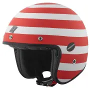 V587 Scacchi Carbon Red White Jet Helmet