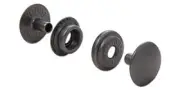 Line 24 Gun Metal Matte Plated Steel Snaps 1263-17 - 100 Pack