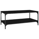 Wooden Coffee Table Black 100x50x40cm Modern Sofa Lounge Side Lamp Storage