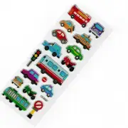 Kids Crafts Learning Activity Fun Stickers: Red London Bus Car and Truck Bikes