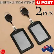 2 Sets Retractable Lanyard ID Badge Opal Card Holder Business Security Pass AU