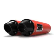 HMF Performance Can-Am Red Dual Slip On Exhaust Black Euro Cap Renegade 570 850