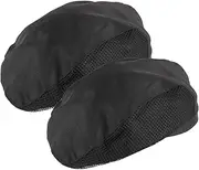 [JECOMPRIS] 2Pcs Unisex Chef Hat Reusable Washable Cooking Hair Net Cap for Men Women Comfortable Soft for Cooks Chefs Bakers and Food Service Mesh Design Black