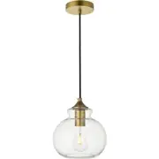 Living District LD2245BR Destry 1 Light 8 inch Brass Pendant Ceiling Light