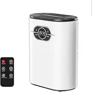 Forubar Compact Mini Dehumidifier for Home, 1200ML Portable Quiet Small Dehumidifiers with LED Display Screen, Auto Shut-Off, Perfect for Bedroom, Bathroom, Closet, Basement (White(AU PLUG))