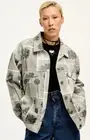 Lucy and Yak Women’s Jacket Gallaway Malibu Print Medium Grey 26”ptp