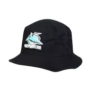 552428 CRONULLA SHARKS NRL TEAM LOGO ADULTS UNISEX COTTON TWILL BUCKET HAT L/XL