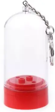 Red Minifigure Display Keychain Case Keyring for Lego