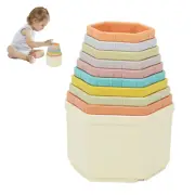 Baby Stacking Cup Colorful Intelligence Gift Folding Tower Toys Educational Toys