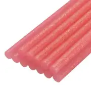 12pcs Mini Hot Glue Sticks for Glue Gun 0.27-inch x 8-inch Glitter Light Red