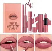 Lip Liner Lipstick Set, Lip Gloss Pencil Liner, Long-Lasting Lip Liners, Lip Color Liner Set, Velvet Lipstick Set, Natural Lip Makeup, 3X Lip Liner Set, Moisturizing Lip Gloss, Creamy Lip Pencil, Perf