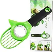 Tongke Avocado Slicer, 3-in-1 Avocado Tool BPA Free Material with Comfort-Grip Handle, Multi-Purpose for Kiwi Dragon Fruit, Green