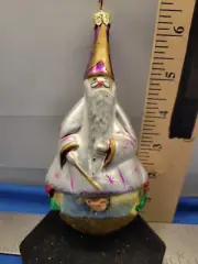 Santa Ornament "Santa Wizard" Radko Glass Rare Retired 97-0340 R21