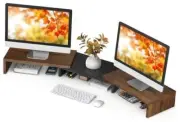 TAVR Dual Monitor Stand Riser, Computer Monitor Stands for 2 Monitors, Extra