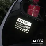 反光屋FKW GOGOROVIVAXL GOGORO VIVA XL 車型警告貼紙 防水車貼 銀白色 反光貼紙 透明底