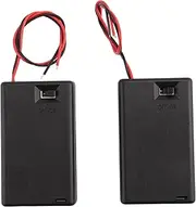 IsMwav 2 Pcs 3 x AAA 4.5V Battery Holder Case Box Wired ON/OFF Switch w Cover