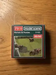 Peco Model Scene #5105 OO/HO Gauge Horses and Ponies - New in Packet