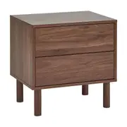 Cooper & Co. Norquay 50cm Bedside Table Walnut