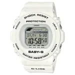 【CASIO】BABY-G G-LIDE 圓形春夏潮汐衝浪200米防水運動電子錶-白 (BLX-570-7)