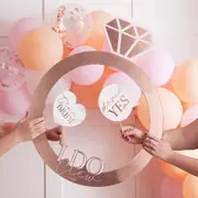 Rose Gold Diamond Ring Hen Party Photo Booth Frame