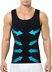 [Generic] Men's Compression Shirt Slimming Body Shaper Casual Undershirt Mens Shapewear Tank Tops Gynecomastia Compression