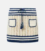 [Anna Kosturova] Anna Kosturova Gabrielle crochet cotton miniskirt AU 14 white